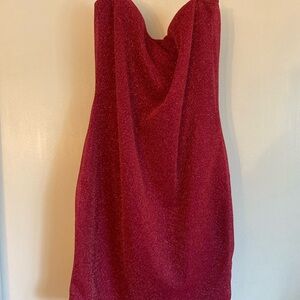 Meshki Pink Sparkly Mini Dress